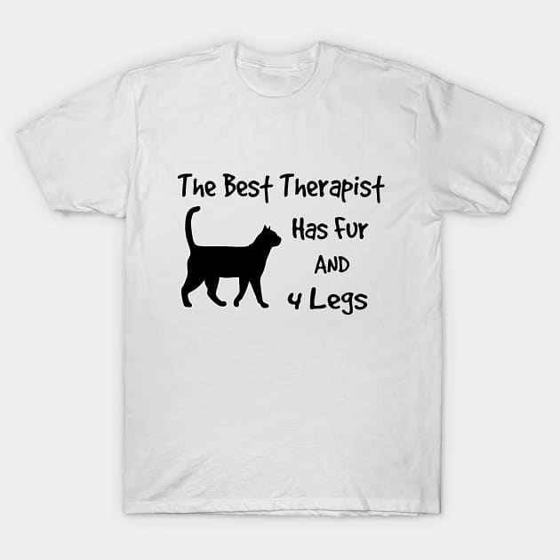 The Best Therapist Cat T-Shirt by Shyflyer